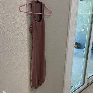 Sleeveless Tan Mini Dress